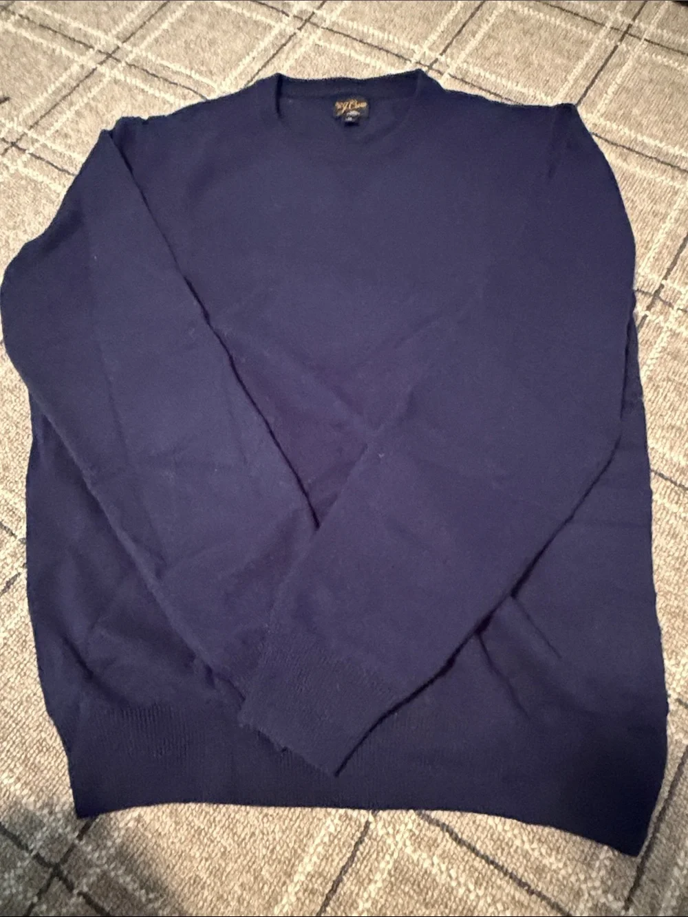 J. Crew Men's Navy cashmere Crewneck Sweater